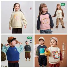 【スウェットシャツコレクション】Tongbei子供服2025秋冬カジュアル万能柄スウェットシャツ長袖トップス男の子女の子用