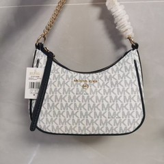 MK家の新型JETSETCHARMシリーズの女性の小さいサイズの老花のハンドバッグのマージャンのわきの下の包みの新月のチェーン