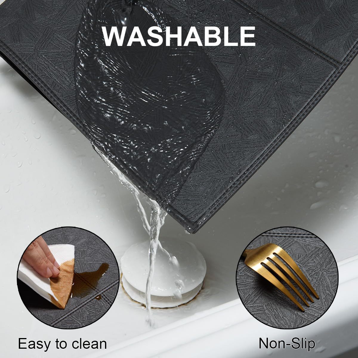Cojín de comedor de cuero occidental, borde de presión cruzada de PVC de lujo ligero antideslizante, impermeable, a prueba de aceite, aislamiento térmico, cojín de mesa doméstico, cojín de tazas y platos