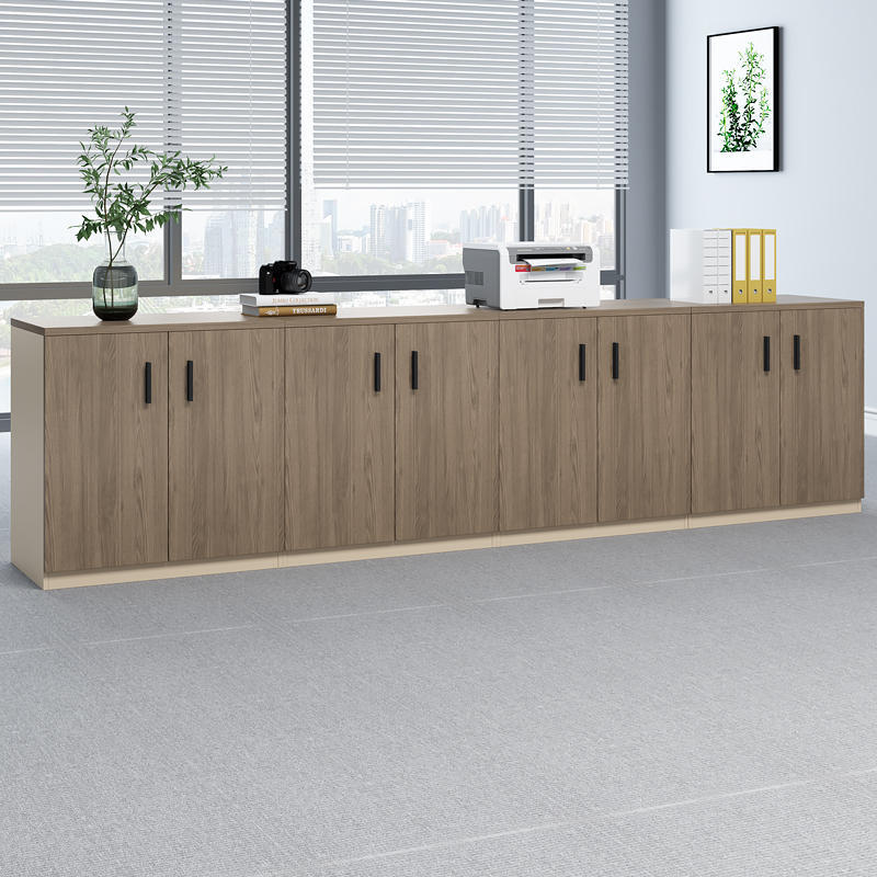 办公室文件柜木质矮柜地柜储物柜隔断柜带锁资料柜打印机收纳柜