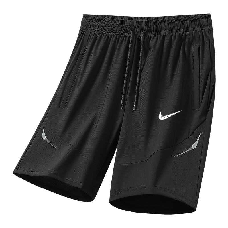 New Summer Breathable Ice Silk Pants for Men, Trendy Loose Casual Large Size Straight Pants, Men's Elastic Shorts