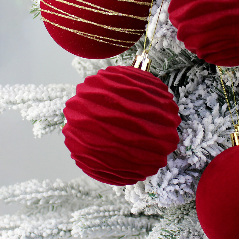 Navidad de terciopelo de terciopelo oscuro árbol de navidad colgante decoración de terciopelo de navidad personalizada