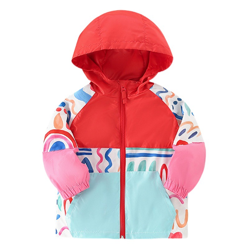 Malwee abrigo para niños Primavera y otoño nueva camisa de cremallera casual para niños europeos y americanos con capucha cazadora de manga larga para Niñas Ropa para niños image 1