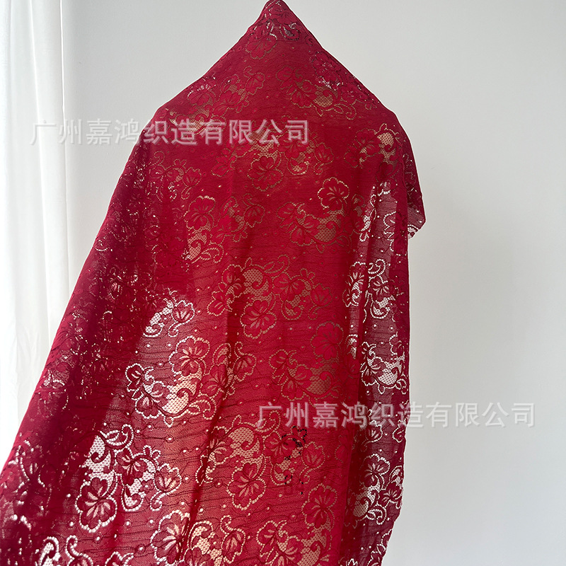 Tejido de encaje de algodón brocado, tela de cheongsam para hacer falda, vestido, tela de encaje multicolor, fábrica en stock