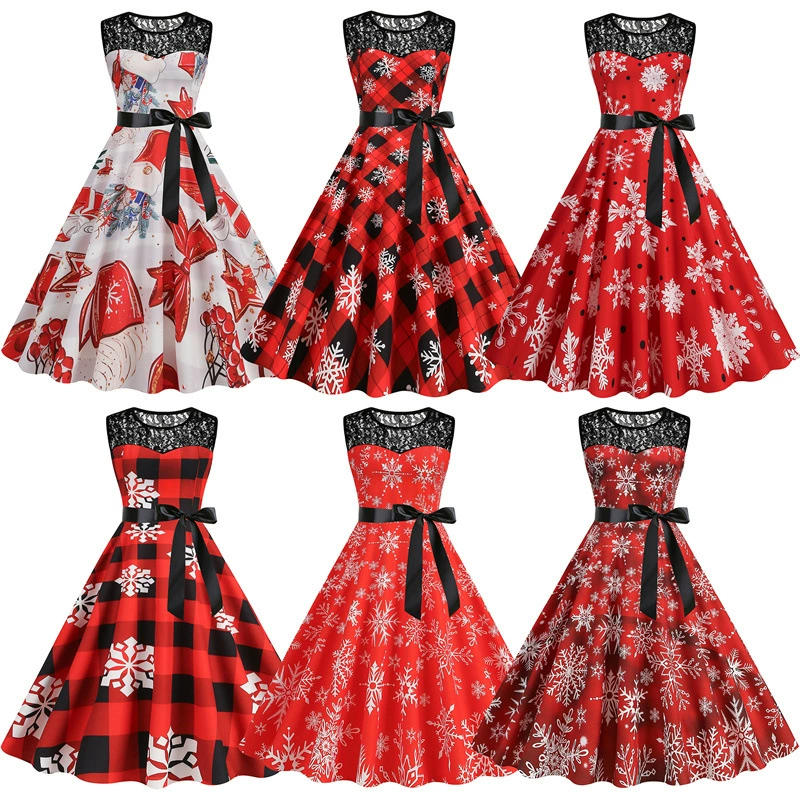 Амазонка горячая распродажа новый без рукавов кружевное рождественское сшитое платье