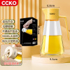 CCKO glass oil pot oil bottle home kitchen seasoning bottle soy sauce vinegar, no oil leak -proof automatic opening and closing oil tank