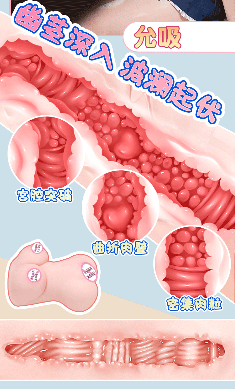 Jiuai Half-Body TPE Masturbator Manual Airplane Cup Style Adult Toy — detail image 9
