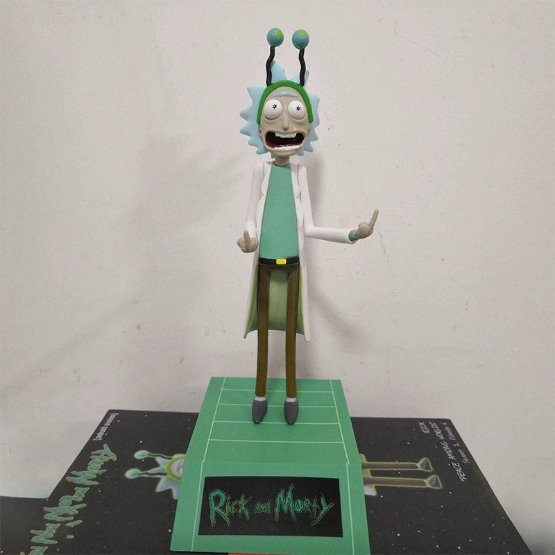 Rick and Morty Peace Among Worlds Middle Finger Figure Model Ornaments