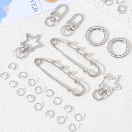 批发电镀锌合金小门扣合金银色烤漆钥匙扣弹簧扣手工配件龙虾扣