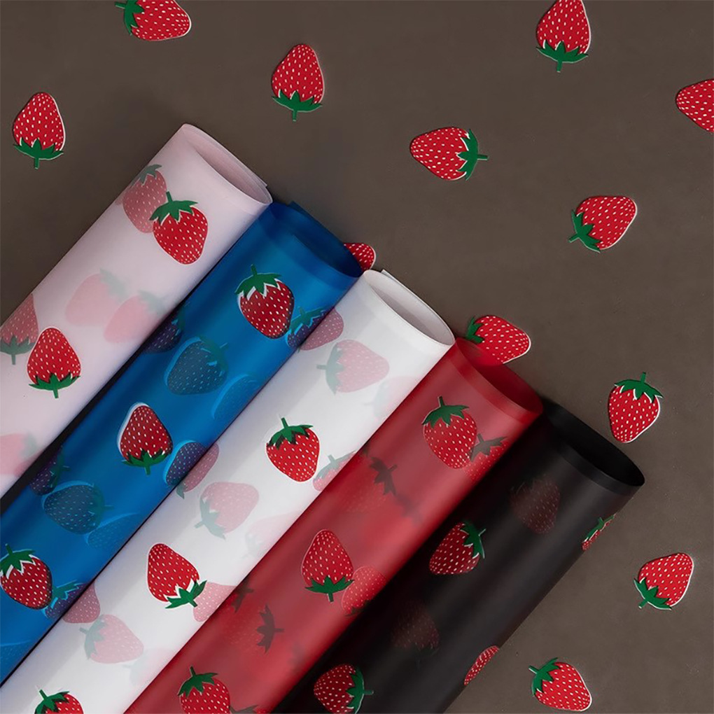 LiZhiRan impermeable niebla de papel de embalaje de flores fresas Magic Edge niebla de papel florista ramo de papel de envoltura