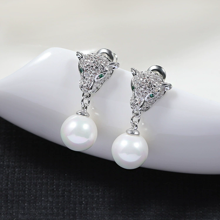 Серебряная игла, серьги, модное каменное инкрустация, тренд zirconium из жемчи, образец серебра 925, европейский стиль
