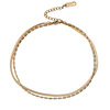 Ankle bracelet stainless steel, chain, accessory, European style, light luxury style, wholesale