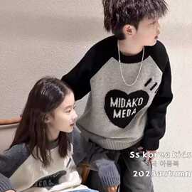 韩国童装儿童羊毛衫2026新款男童毛衣秋冬洋气针织衫女童