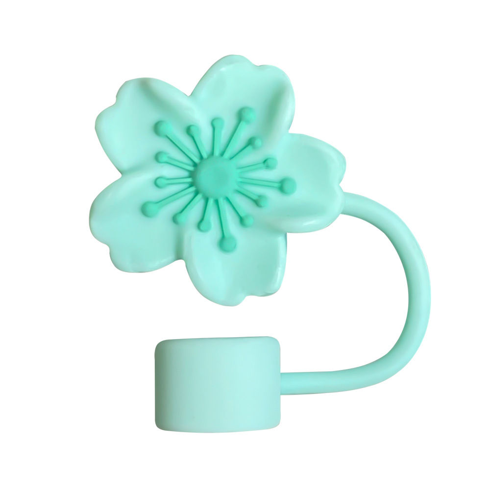 Flor de cerezo de silicona verde menta