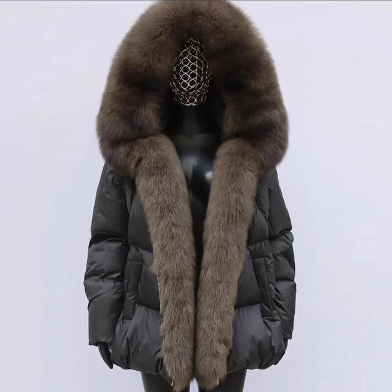 European Goods 2025 Winter New High-End Fur Fox Collar down Jacket for Women, Short Style, Thickened, Hooded, Plus-Size Coat European Goods 2025 Winter New High-End Fur Fox Collar down Jacket for Women, Short Style, Thickened, Hooded, Plus-Size Coat