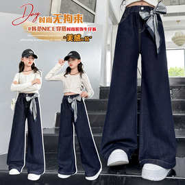 女童少女风韩系牛仔裤儿童版型宽松俏皮可爱减龄造型适配多种上衣