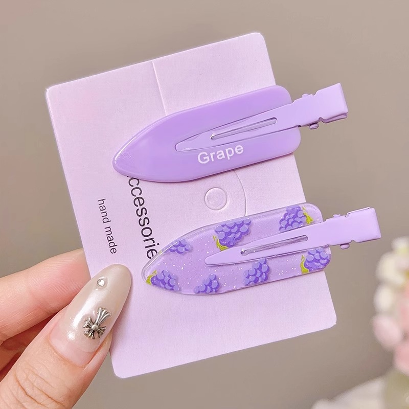 Pinza para el cabello sin costuras de color dulce y linda, clip para flequillo lateral femenino, clip para boca de pato de cabello roto en la frente, tocado de horquilla para niños