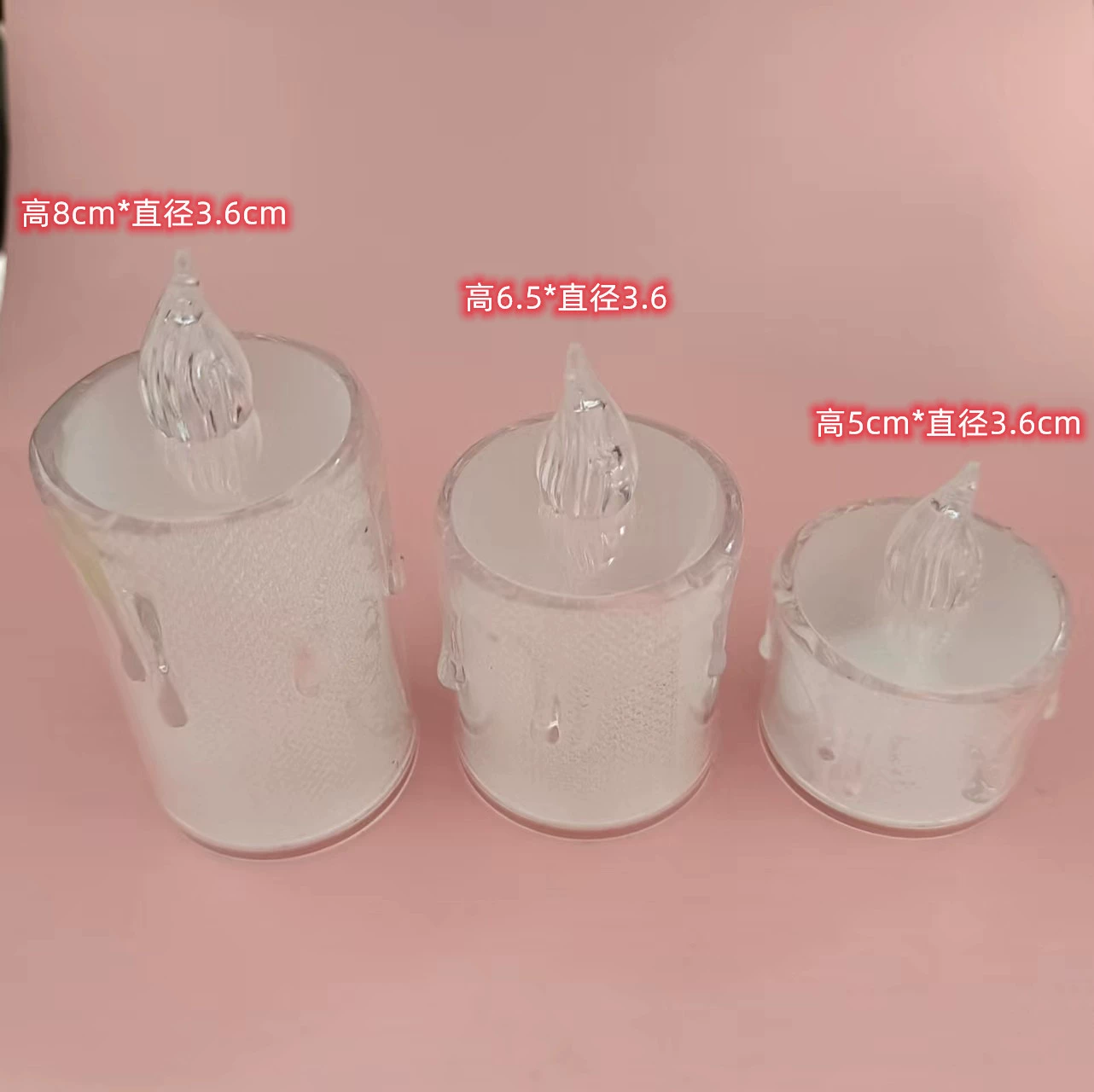 Electronic transparent candle, atmospheric night light