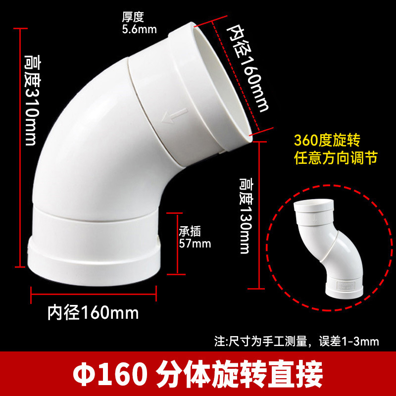 PVC回転エルボ万方向調整直接偏置エルボ調整可能180度 ° 万能エルボは耐腐食性があります|undefined