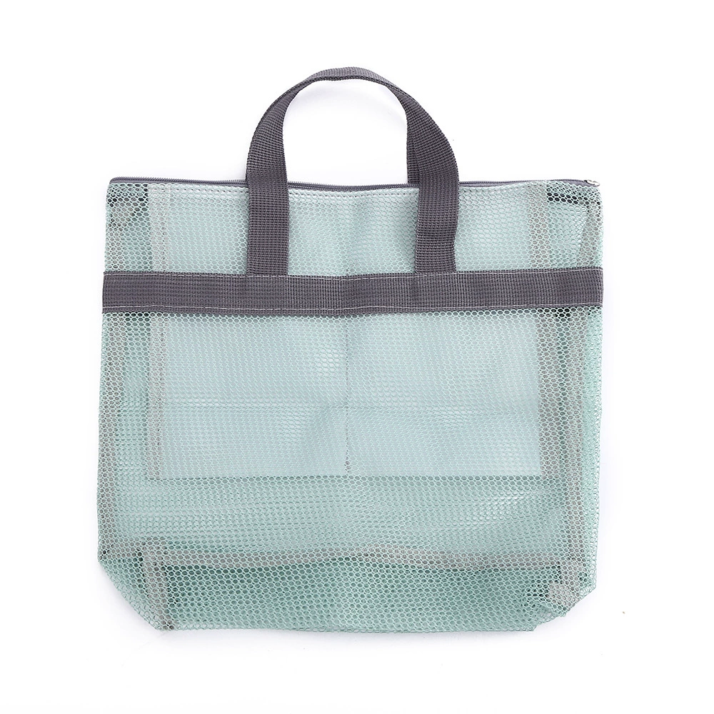 Handheld beach capacious foldable organizer bag with zipper, travel bag, pack