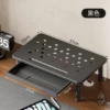 [Upgraded model with drawer] Black drawer elevated shelf