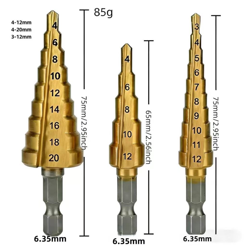 Fábrica directa de 6PC diente de sierra broca de torre de diente de sierra anti-oxidable perforador multifuncional duradero broca de torsión de alta eficiencia