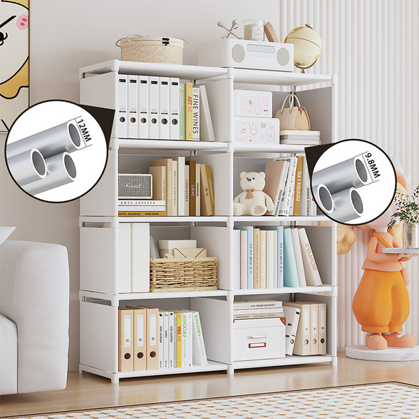 Simple bookshelf household floor-standing multi-layer storage shelf…