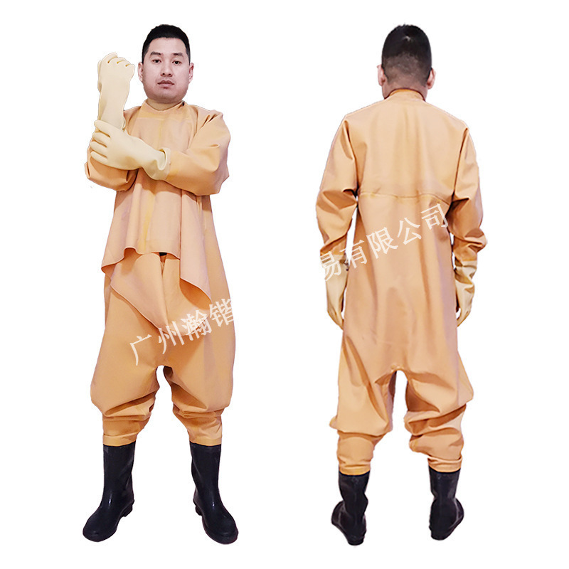 Wading Pants, Waders, Rain Pants, Rubber One-Piece Waders, Men's Fishing Full-Body Thickened Fishing Suits, Factory Supply