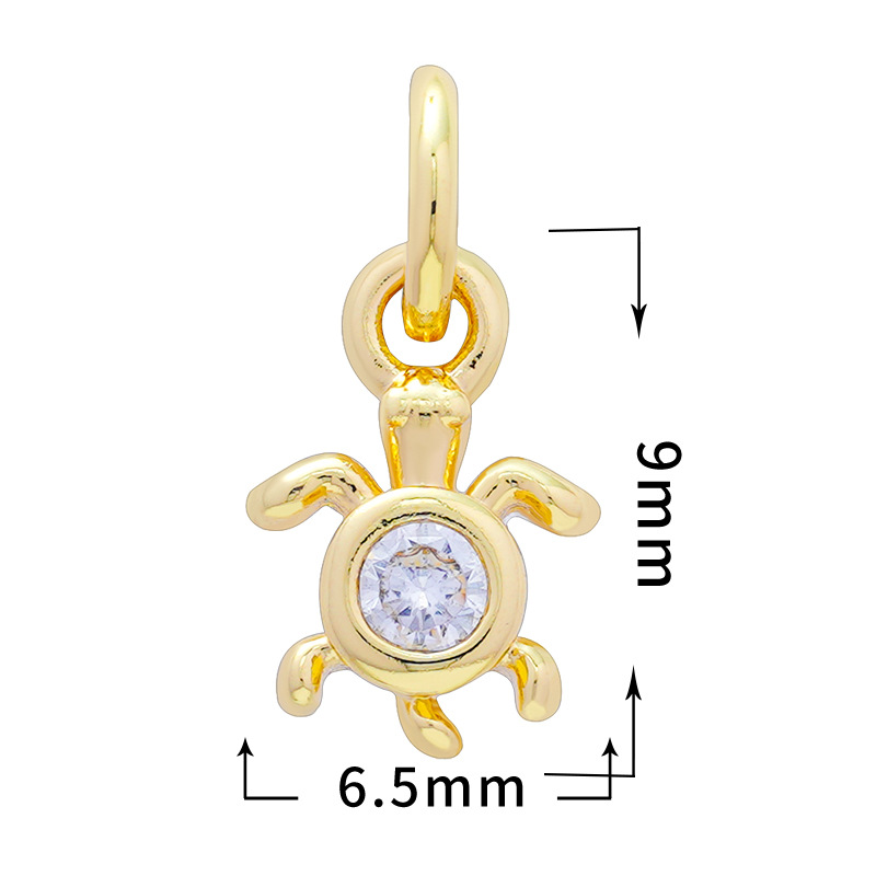 Charms, Bracelets, Earrings, Necklace Classification 1 Piece Copper Zircon Star Moon Heart Shape Pendant Charms Bracelets Earrings