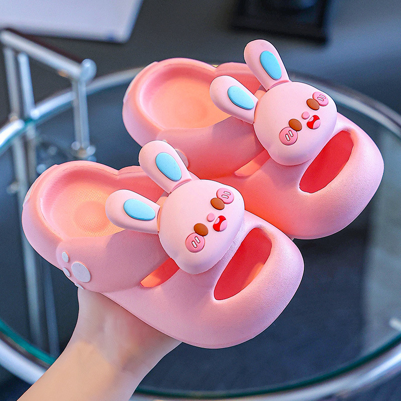 Zapatillas para niños antideslizantes pies antiapestosos conejo zapatillas para niños hogar interior niñas bebés niños lindos sandalias verano