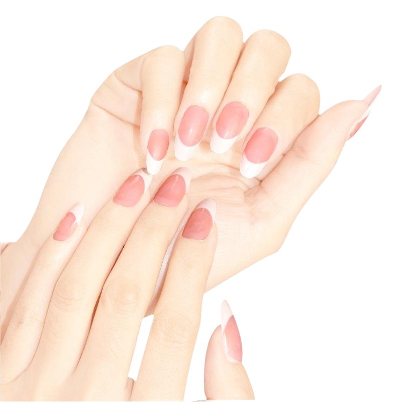 Desgaste pieza de uñas de fábrica al por mayor se puede fijar corto de longitud media pieza de uñas ovalada parche de uñas francés pieza de uñas