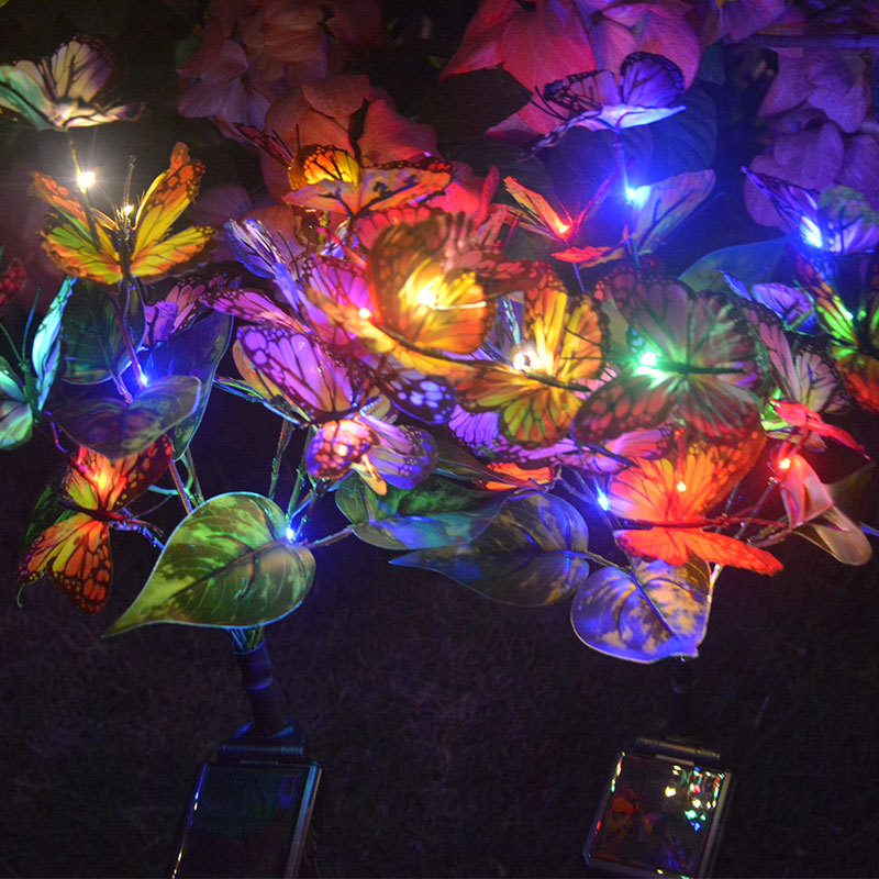 Linterna de mariposa solar transfronteriza linterna de simulación de LED linterna de césped al aire libre Lámpara decorativa de jardín de estilo europeo