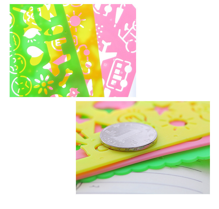 特卡通儿童速画尺画图模板尺画尺尺子文具批发厂家学生学习用品