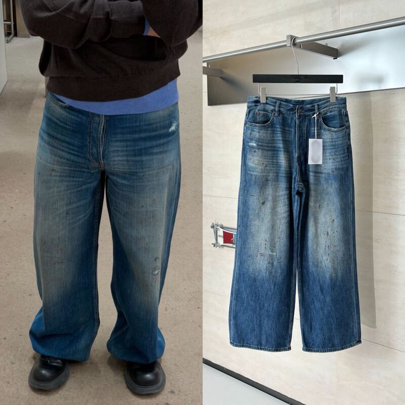 High-Quality In-Stock Ac Jeans Ss26 Spring New Model 1981 Splatter Denim Jeans Unisex Celebrity Fashion Brand High-Quality In-Stock Ac Jeans Ss26 Spring New Model 1981 Splatter Denim Jeans Unisex Celebrity Fashion Brand