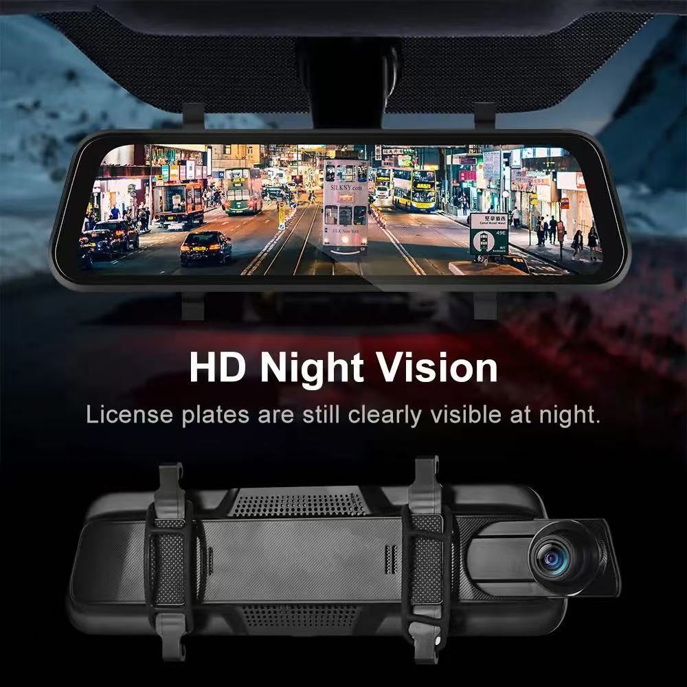 High-Definition 9.66inch Car-Mounted Carplay Mobile Phone Wireless Connection Dash Cam with Front and Rear Dual Recording 4K Navigation Device