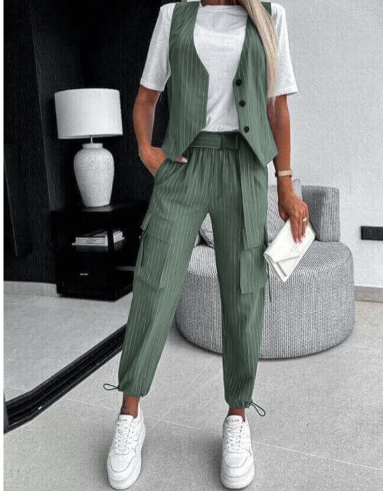 Printed Sleeveless Vest & Wide-Leg Pants Set – Breathable Polyester Lounge-to-Street Outfit (S-XXL, 4 Versatile Colors, Euro-US Summer Essential)_ecoleips.com