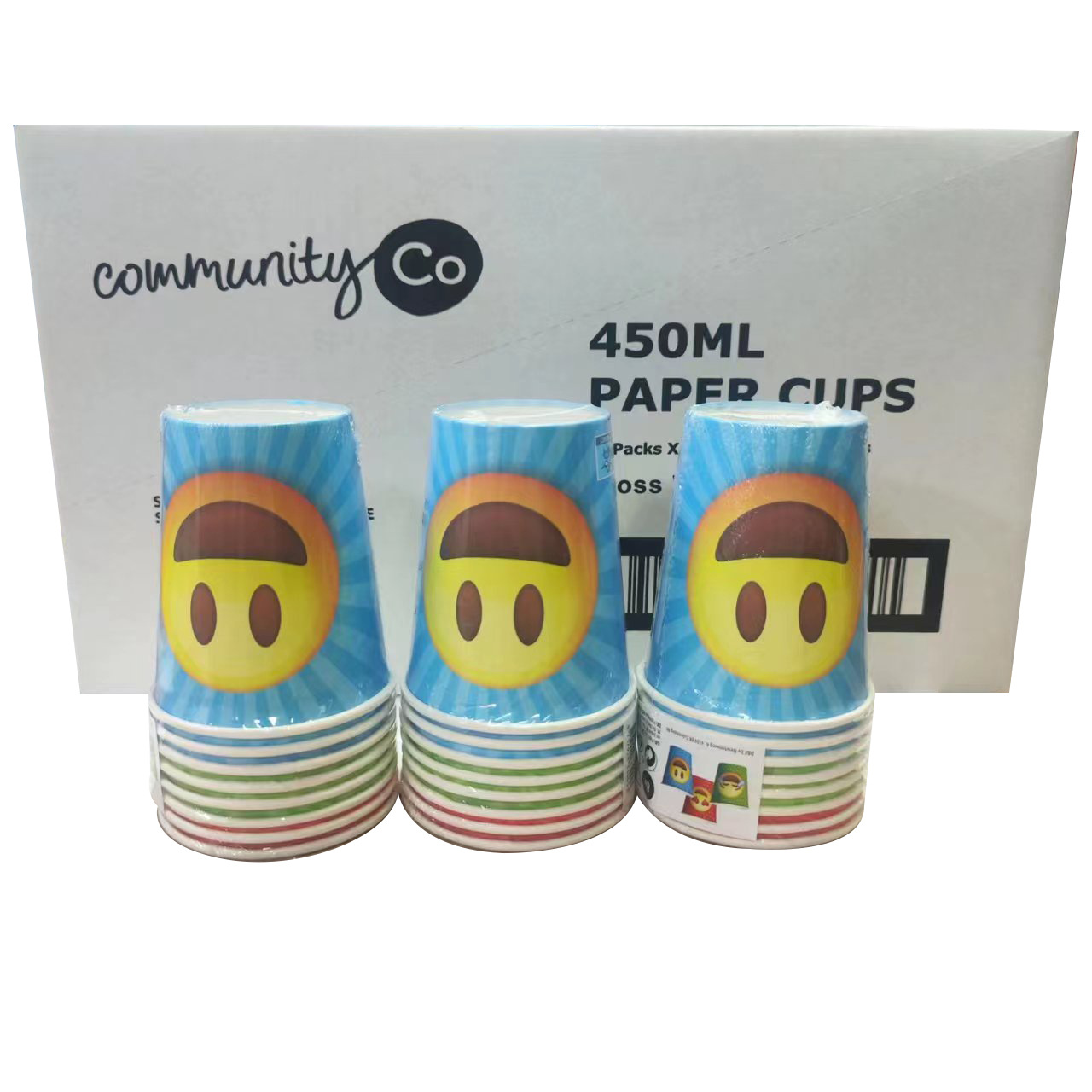 Taza de papel desechable de agua potable supermercado comercial taza de papel desechable sin tapa Exclusivo transfronterizo para taza de Papel súper engrosada comercial