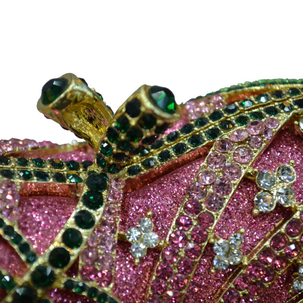 Manzana forma de diamantes bolsas de cena hojas huecas bolsas de joyas metálicas europeas y americanas vestido de fiesta bolsas de mano bolsas de mujer