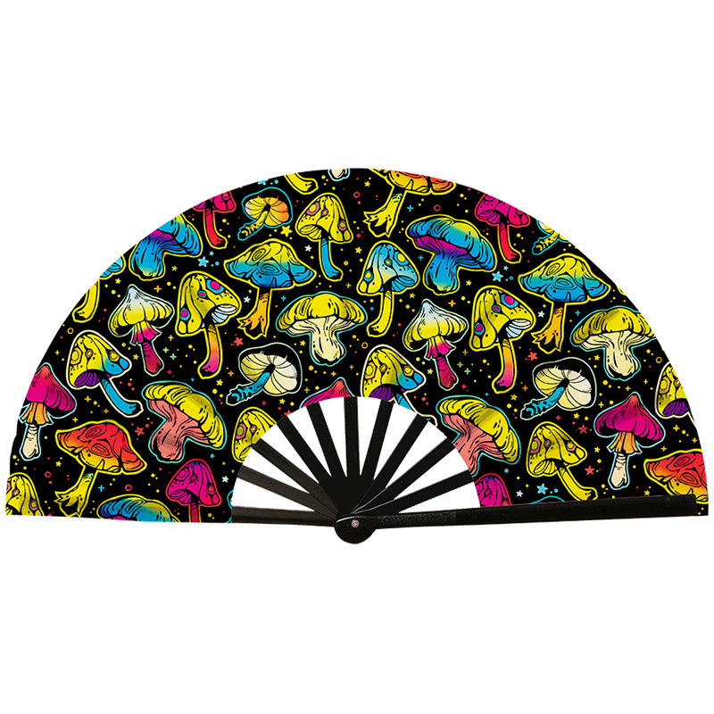 Abanico Plegable de Kung Fu de Plástico, Colorido, para Conciertos y Fiestas