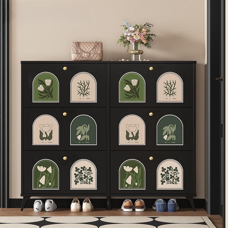 New French-Style Vintage Shoe Cabinet for Home Entrance, Wall-Mounted, Large Capacity, Suitable for Hallway New French-Style Vintage Shoe Cabinet for Home Entrance, Wall-Mounted, Large Capacity, Suitable for Hallway