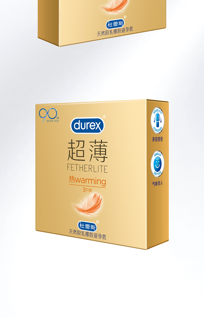 Durex Ultra-Thin Condoms, Tight Fit, Heat-Sensitive, 3 Pieces — detail image 16