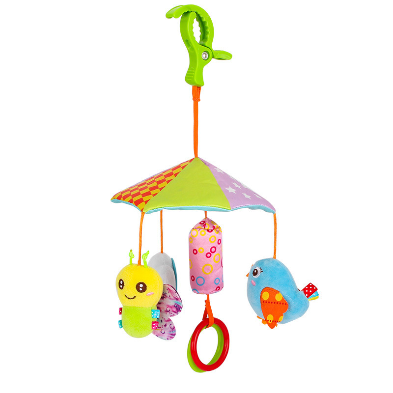 Happymonkey música del bebé cama giratoria colgante cochecito animal colgante 0-1 años sonajero cama campana de juguete