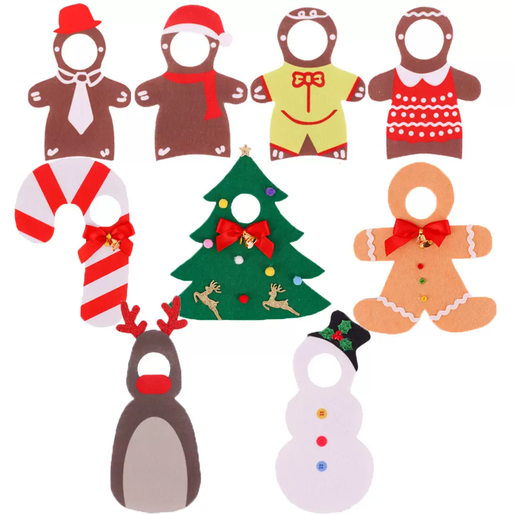 娃娃无纺布粘贴衣服 圣诞系列 适用于圣诞书架精灵娃娃的衣服配件