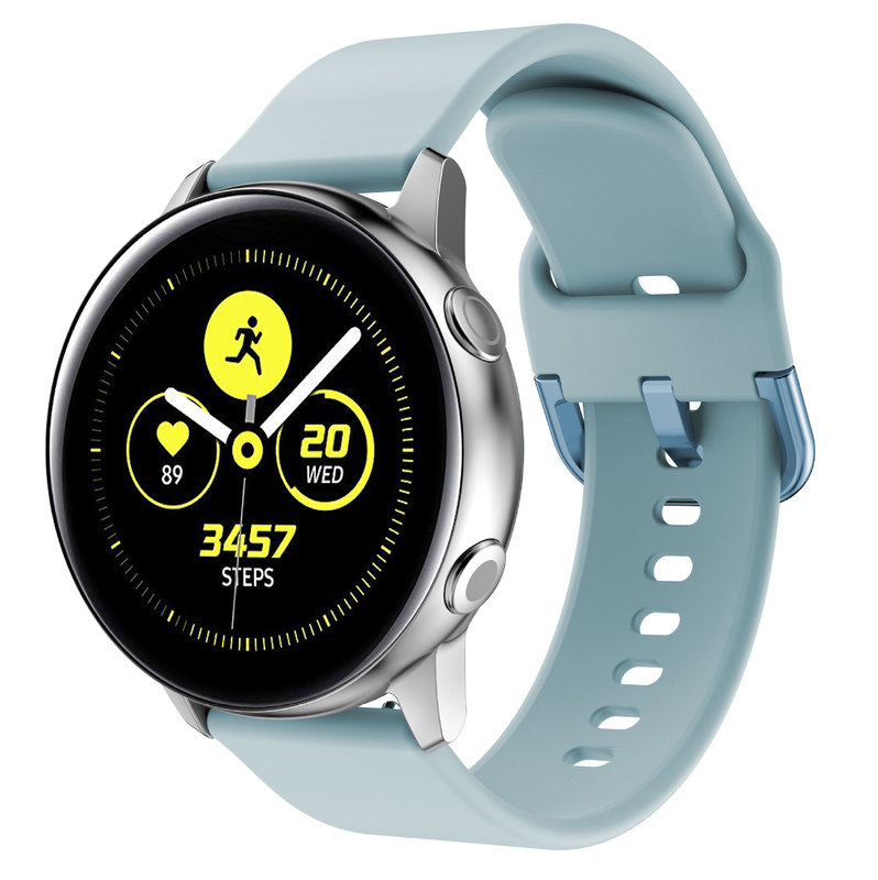 20/22mm monochrome sports silicone strap for Samsung galaxy watch active/active2