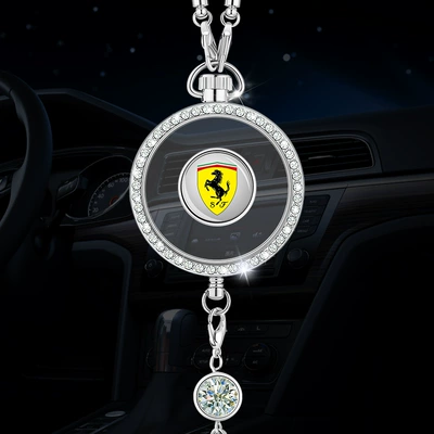 Specially Designed for Foreign Trade, Perfume Car Hangings, Aromatherapy Car Accessories, Long-Lasting Light Fragrance, High-End Fragrance for Men, and Car Interior Decorations for Women (Car hanging) - ferrari-week-drill-drip-pendant-with-a-bottle-of-sea-perfume