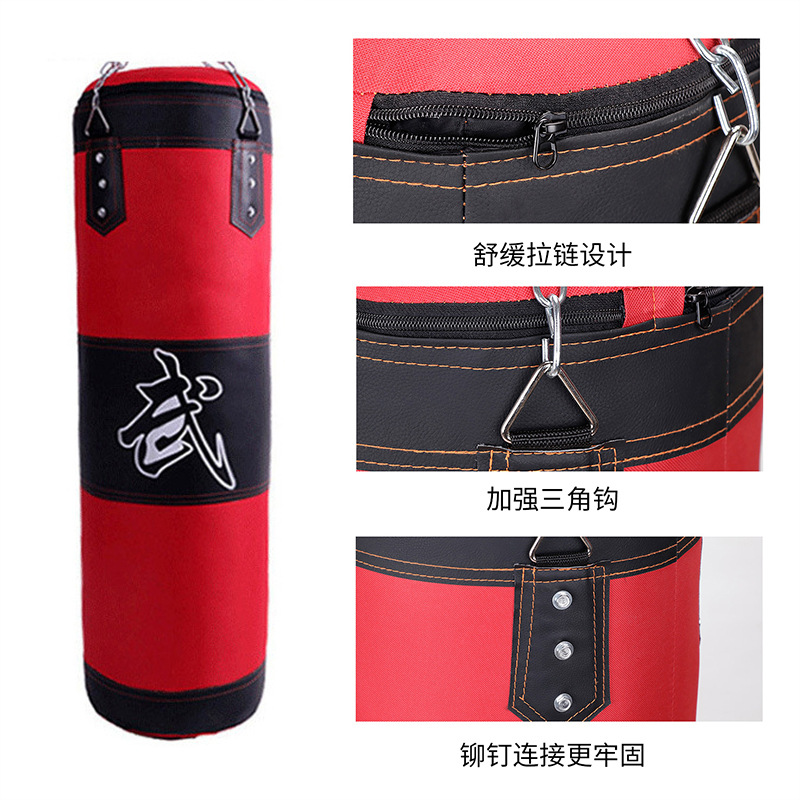 Pu bolsa de arena bolsa de boxeo colgando Sanda hueco bolsa de arena fitness lucha equipo de entrenamiento taekwondo adulto al por mayor