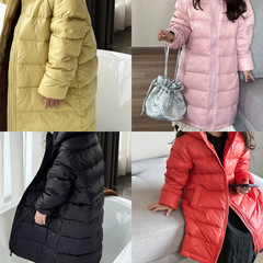 2023 New Mid-Long Lightweight Children's Down Jackets Winter Casual White Duck Down Kids' Apparel for Boys and Girls Wholesale