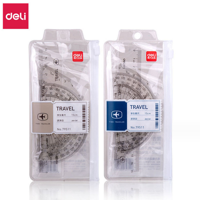 Deli stationery 79511 zero series of students set a ruler ruler…