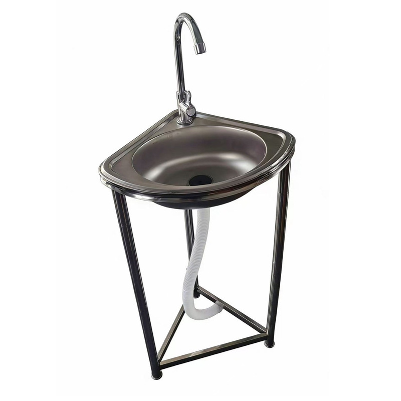 Corner Washbasin with Stand for Bathroom, Triangular Basin, Freestanding, No Drilling Required, Not Free Shipping Corner Washbasin with Stand for Bathroom, Triangular Basin, Freestanding, No Drilling Required, Not Free Shipping