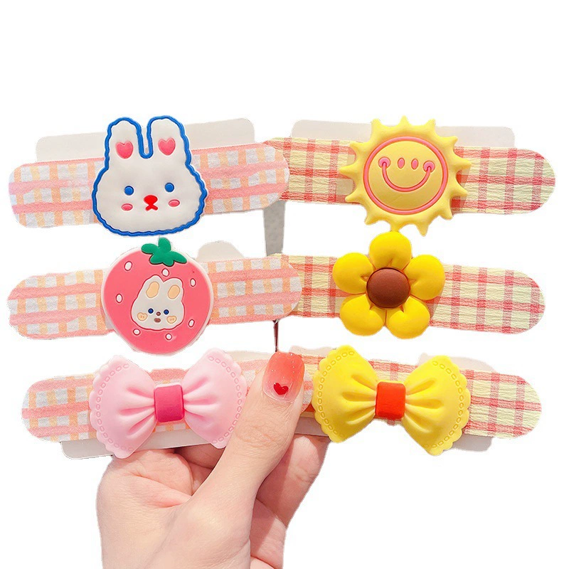 Children's cartoon cute short hair accessory with velcro, bangs